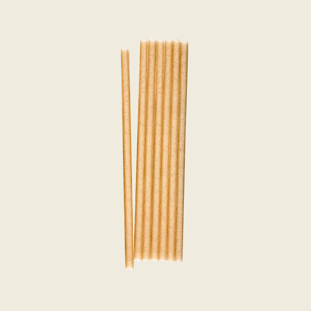 Eco-Dispo rietje 15 x 0,6 cm beige 250 stuks