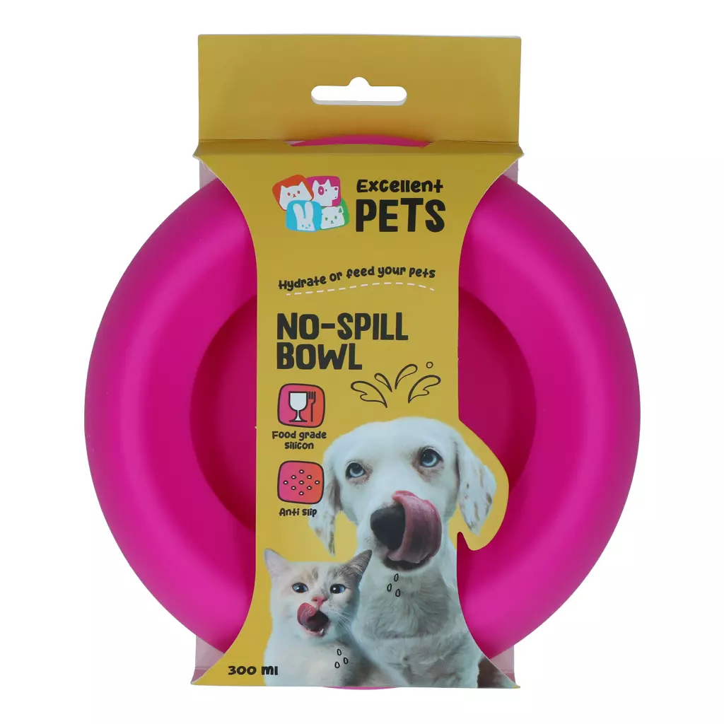 Excellent Pets No spill bowl Pink S