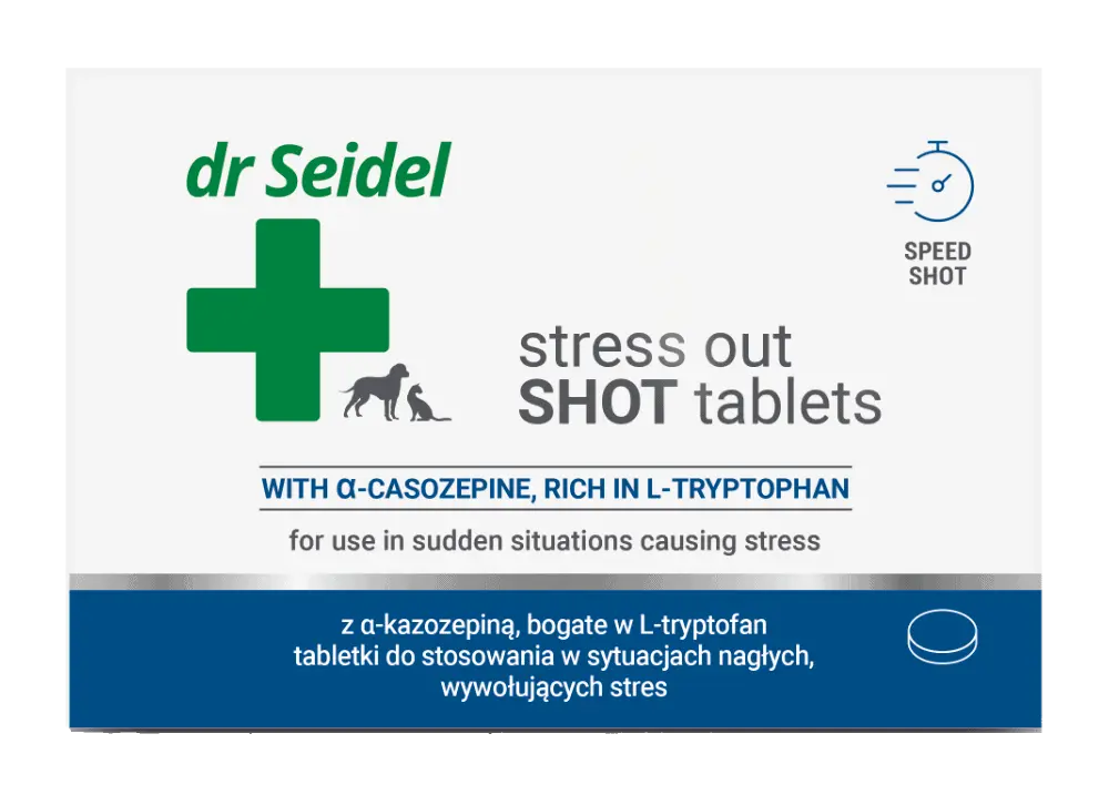STRESS OUT SHOT TABLETS for use in emergency situations that cause stress