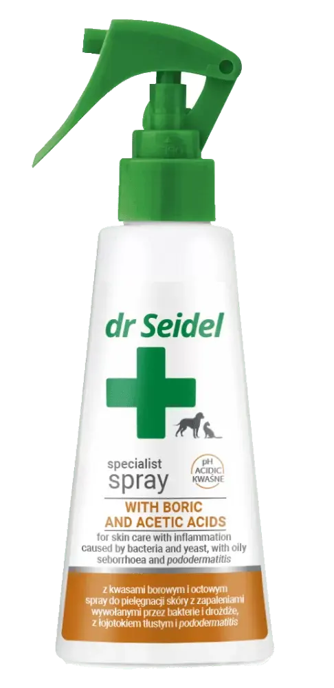 Spray with boric and acetic acids