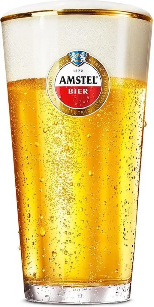 Amstel Bier Vaasje met gouden rand 