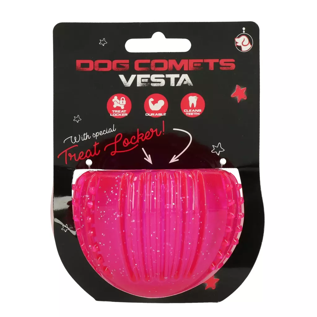 Dog Comets Vesta with Treat Locker Roze