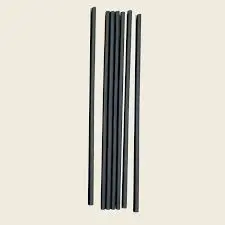Eco-Dispo - Drinkrietje agave zwart (Ø8 mm, 26 cm, 300 stuks)