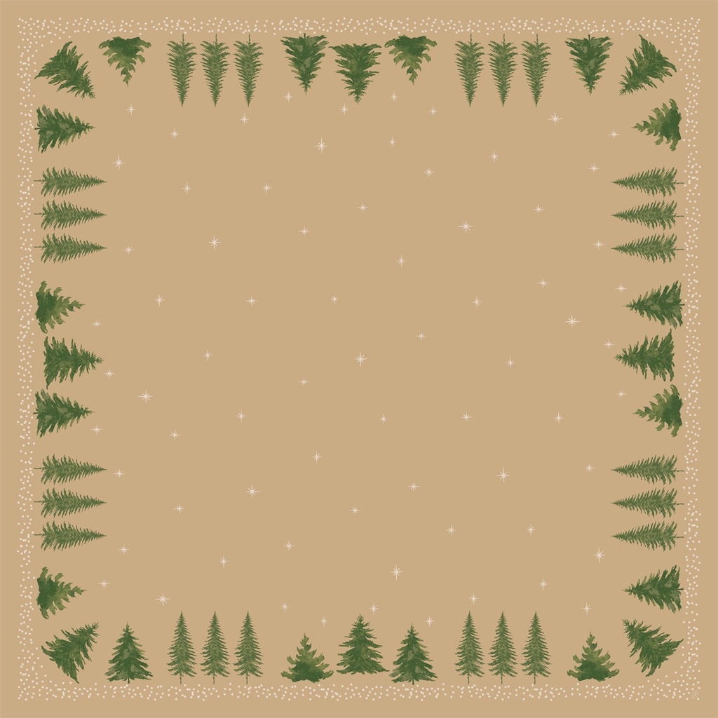 Duni - Napperon Bio Dunicel Humble Trees (84 x 84 cm, 100 stuks)