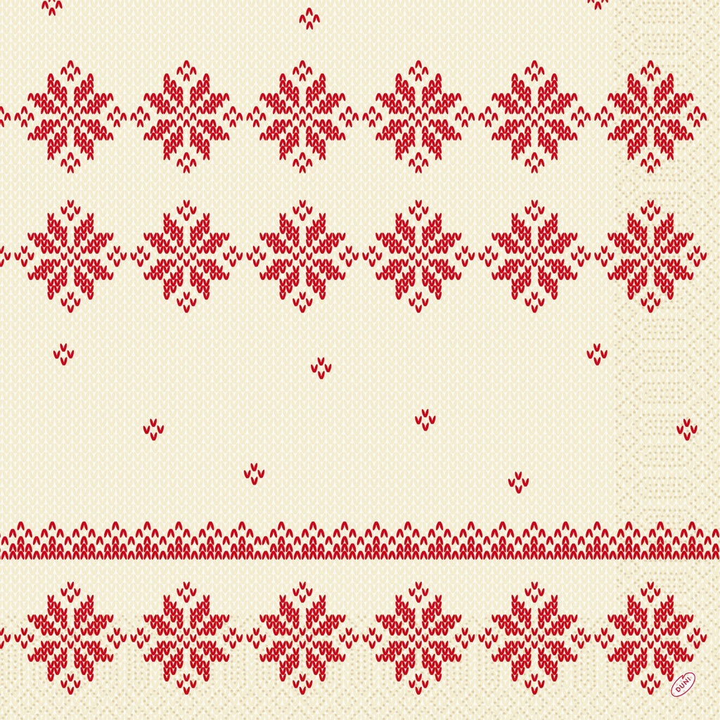 Duni - Servet tissue 3-laags Knitted Traditions (40 x 40 cm, 1250 stuks)