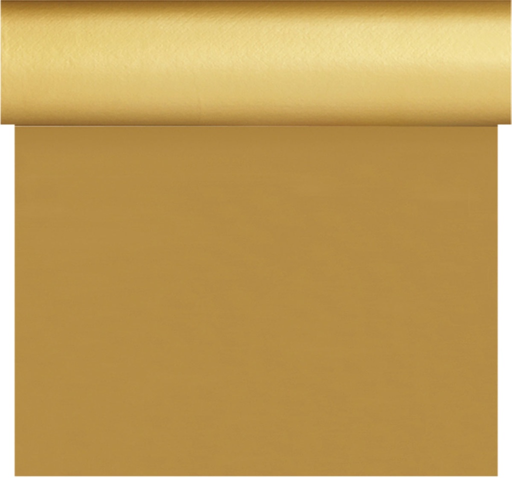 Duni - Tafelloper tête-à-tête Dunisilk goud (0,4 x 24 m, 4 rollen)