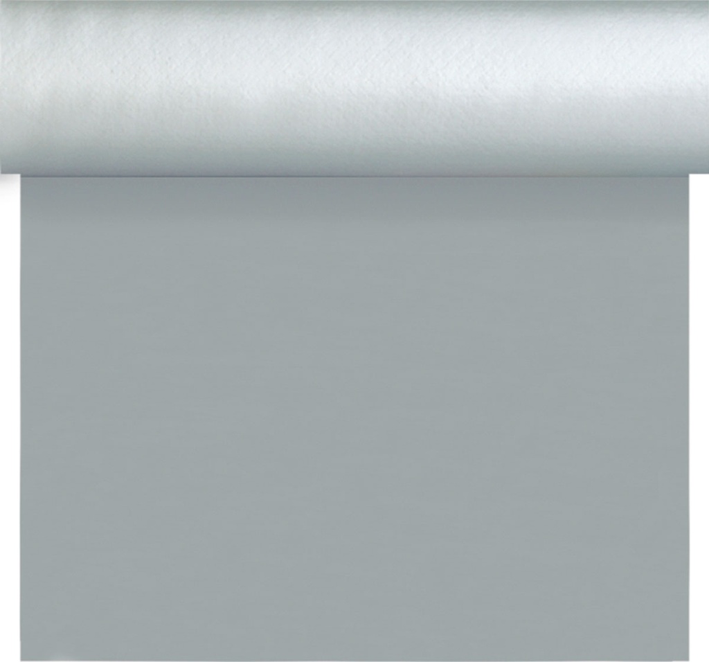 Duni - Tafelloper tête-à-tête Dunisilk zilver (0,4 x 24 m, 4 rollen)