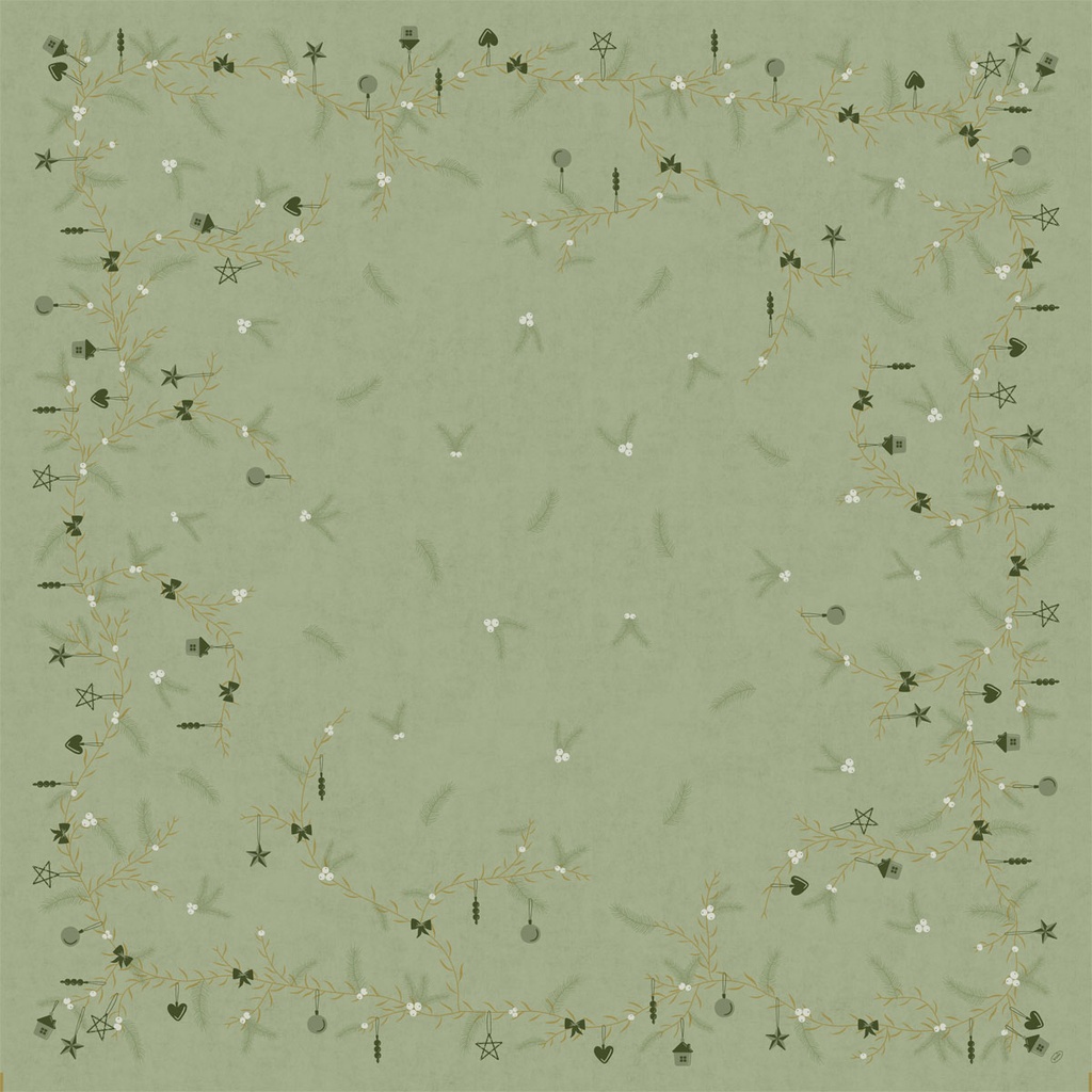 Duni - Napperon Bio Dunicel Noel Pistachio (84 x 84 cm, 100 stuks)