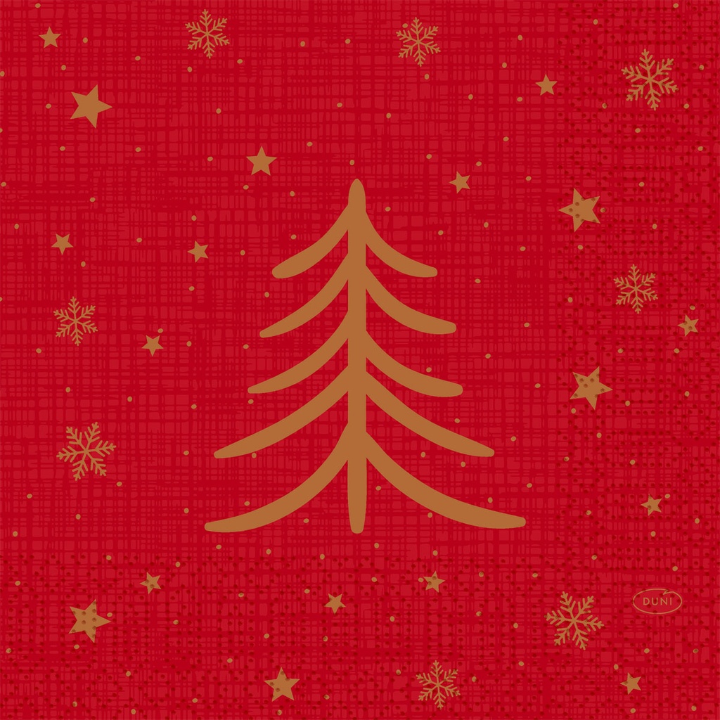 Duni - Servet tissue 3-laags Shimmer Trees (33 x 33 cm, 500 stuks)