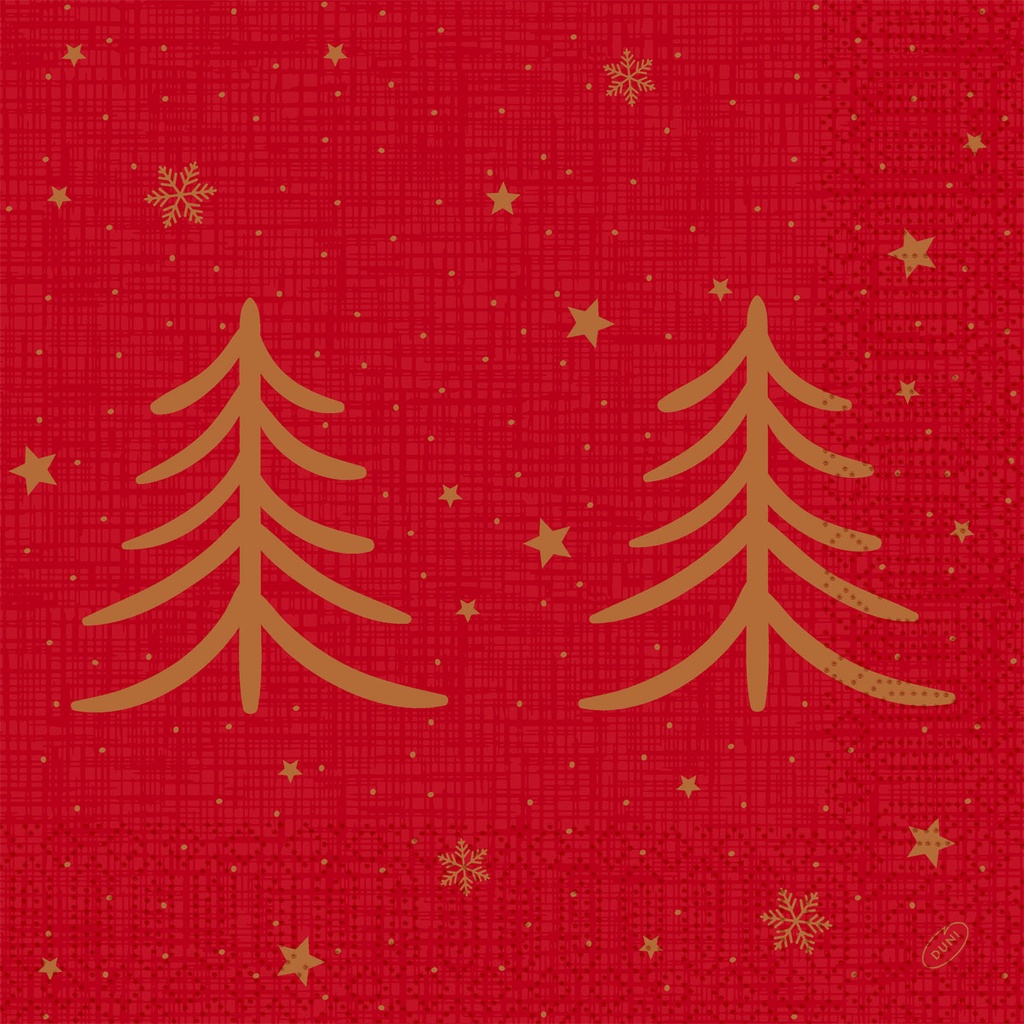 Duni - Servet tissue 3-laags Shimmer Trees (40 x 40 cm, 1000 stuks)