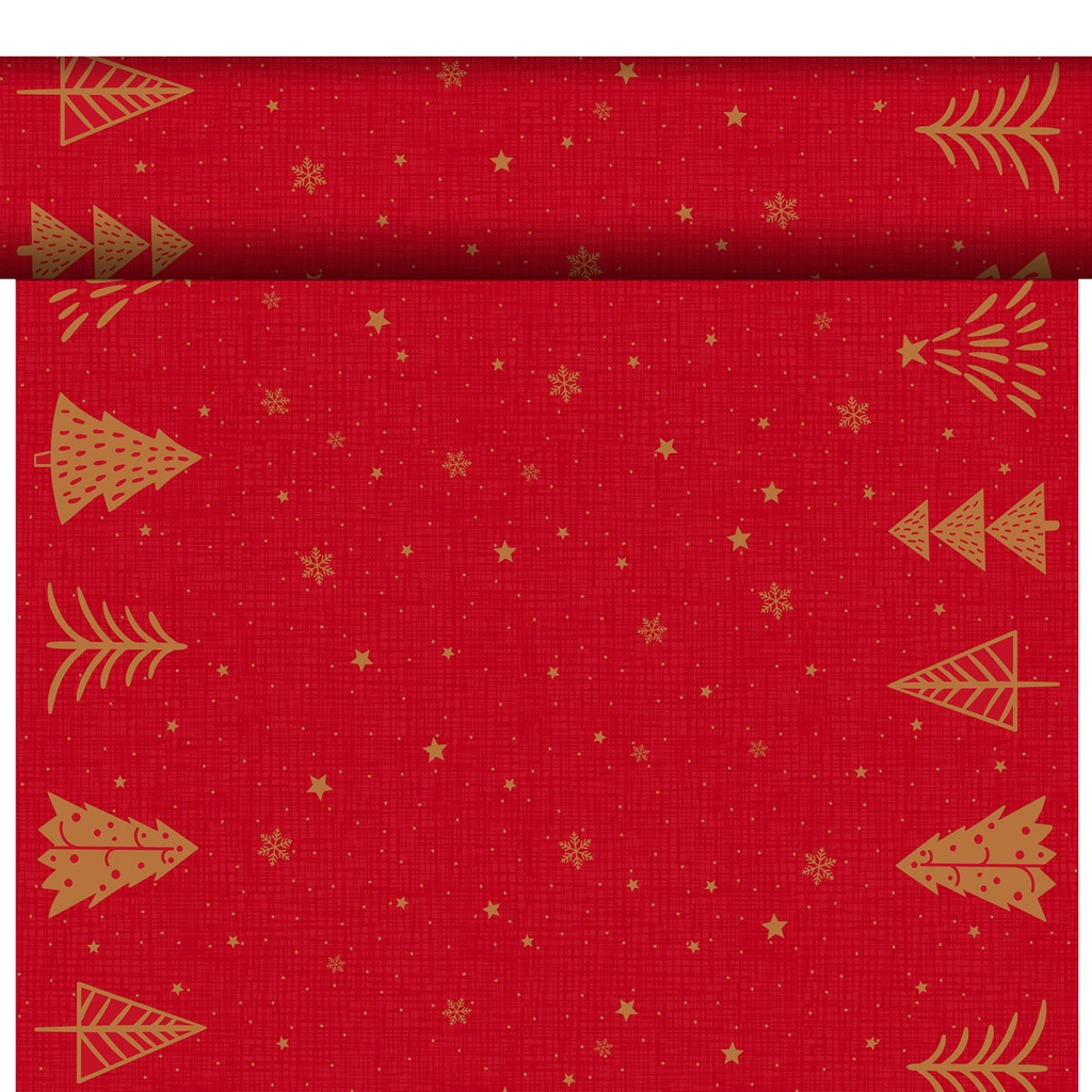 Duni - Tafelloper tête-à-tête Bio Dunicel Shimmer Trees (0,4 x 24 m, 4 rollen)