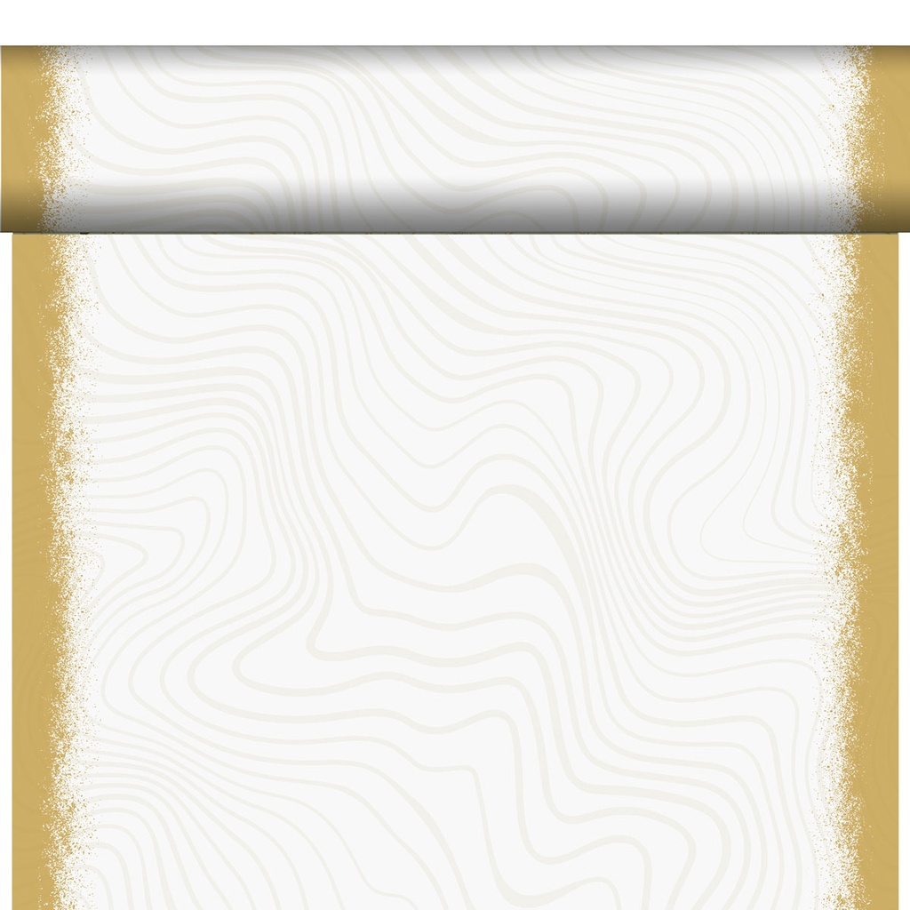Duni - Tafelloper tête-à-tête Bio Dunicel Sparkly White (0,4 x 24 m, 4 rollen)
