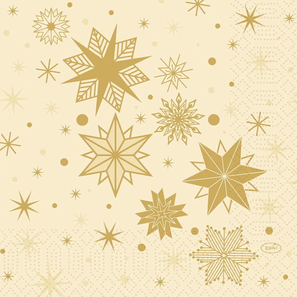 Duni - Servet tissue 3-laags Stargazing Cream (33 x 33 cm, 1000 stuks)