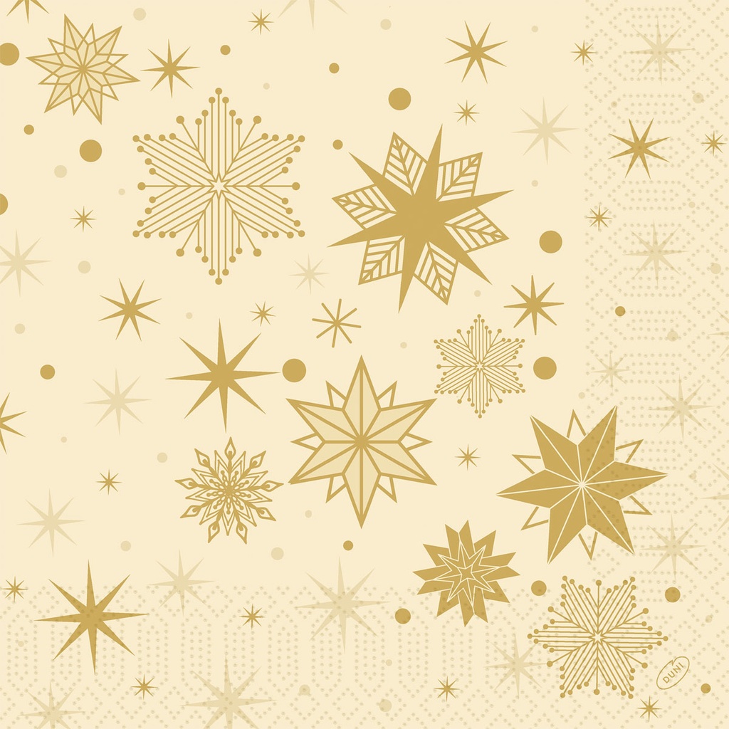 Duni - Servet tissue 3-laags Stargazing Cream (40 x 40 cm, 1000 stuks)