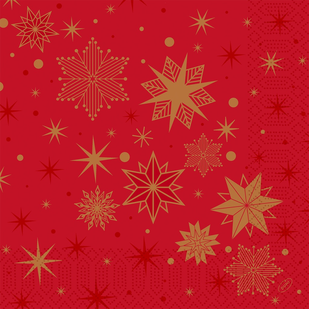Duni - Servet tissue 3-laags Stargazing Red (40 x 40 cm, 1000 stuks)