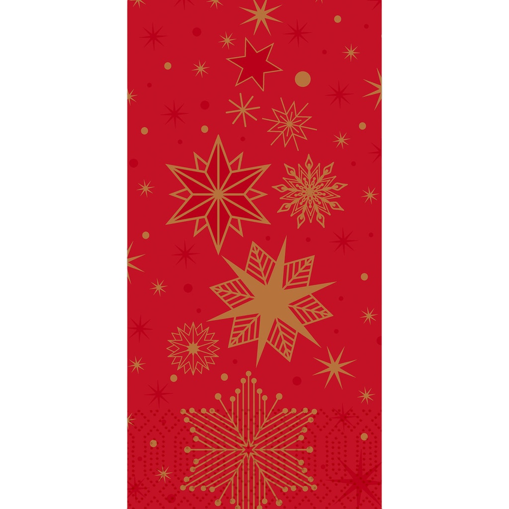 Duni - Servet tissue 3-laags Stargazing Red 1/8 vouw (40 x 40 cm, 1000 stuks)