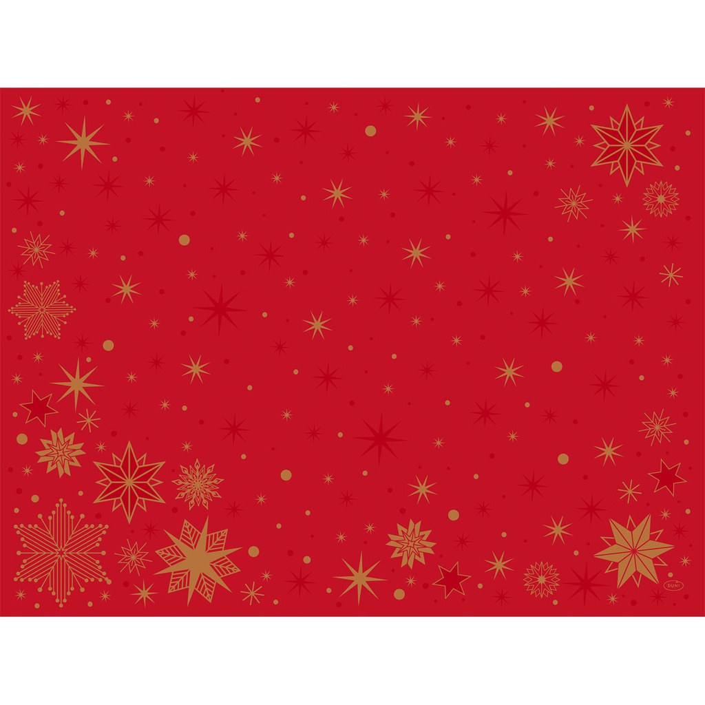 Duni - Placemat Bio Dunicel Stargazing Red (30 x 40 cm, 500 stuks)