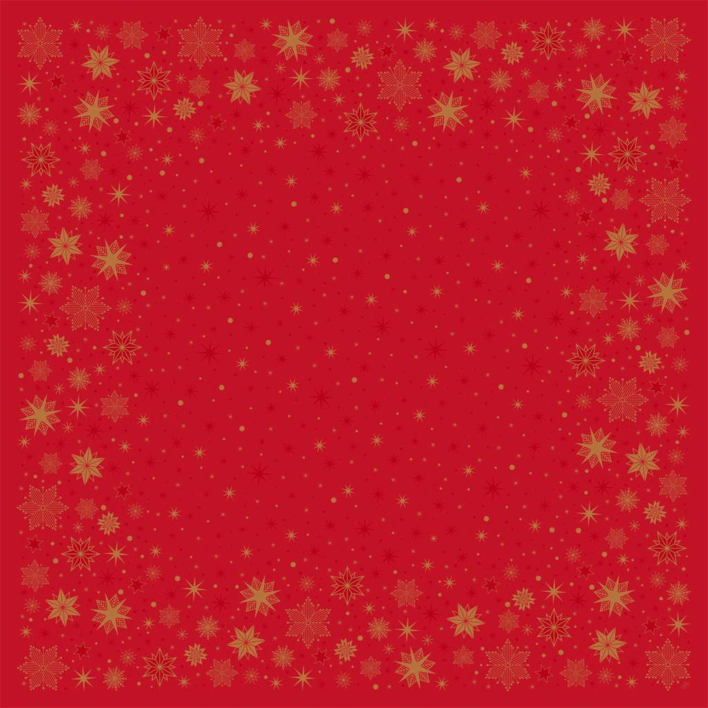 Duni - Napperon Bio Dunicel Stargazing Red (84 x 84 cm, 100 stuks)
