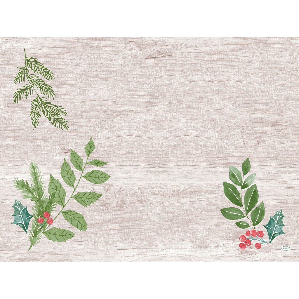 Duni - Placemat Dunicel Winter Greenery (30 x 40 cm, 500 stuks)
