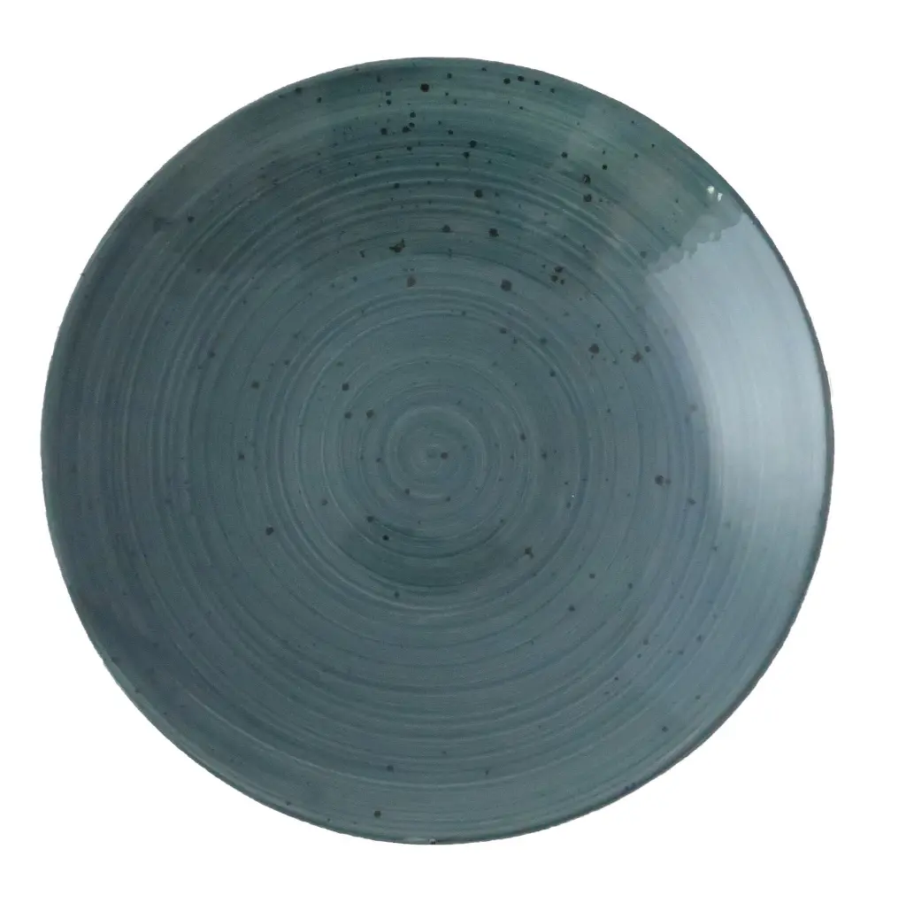 Continental rustic coup bord plat 27cm blauw