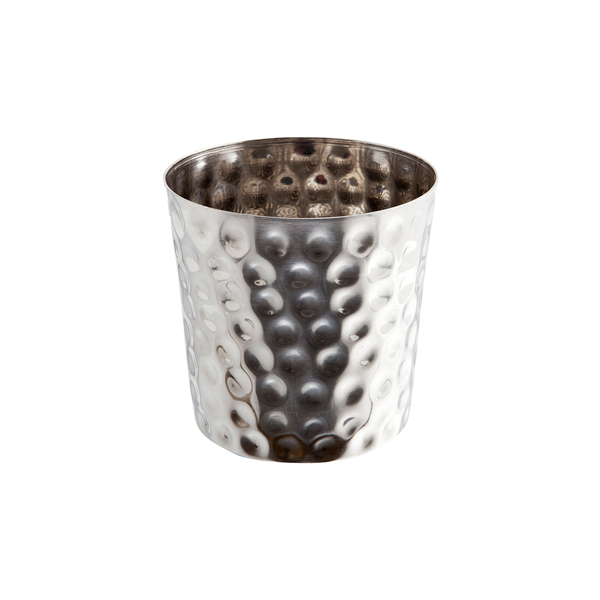 Hammered Stainless Steel Serving Cup 8.5 x 8.5cm (doos 12 stuks)
