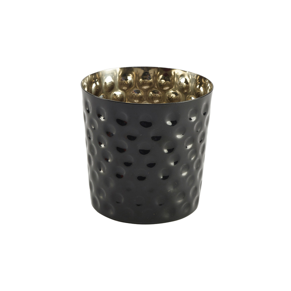 Black Hammered Stainless Steel Serving Cup 8.5 x 8.5cm (doos 12 stuks)