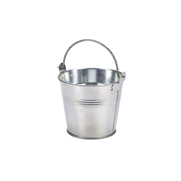 Galvanised Steel Serving Bucket 10cm Dia (doos 12 stuks)