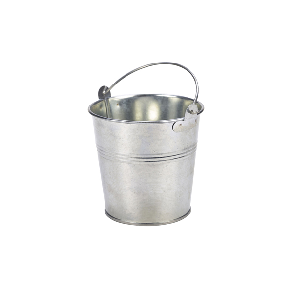 Galvanised Steel Serving Bucket 12cm Dia (doos 12 stuks)