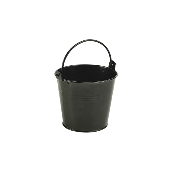Galvanised Steel Serving Bucket 10cm Dia Black (doos 12 stuks)