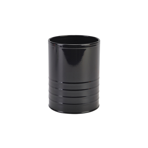 Galvanised Steel Can 11cm Dia x 14.5cm Black (doos 12 stuks)