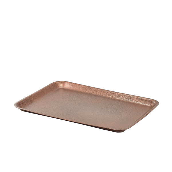 Galvanised Steel Tray 31.5x21.5x2cm Hammered Copper (doos 12 stuks)