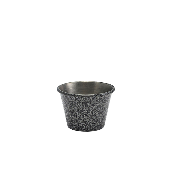 2.5oz Stainless Steel Ramekin Hammered Silver (doos 24 stuks)
