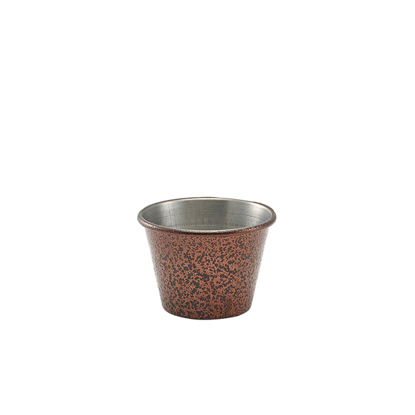2.5oz Stainless Steel Ramekin Hammered Copper (doos 24 stuks)