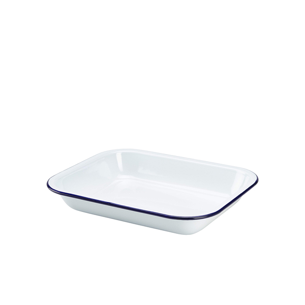 Enamel Baking Tray 28 x 23 x 4.5cm (doos 6 stuks)