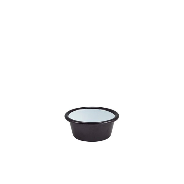 Enamel Ramekin Black 8cm Dia 90ml/ 3.2oz (doos 12 stuks)