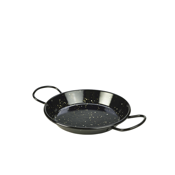Black Enamel Miniature Paella Pan 15cm (doos 10 stuks)