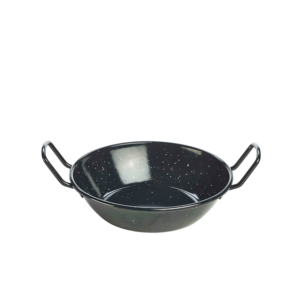 Black Enamel Dish 18cm (doos 6 stuks)