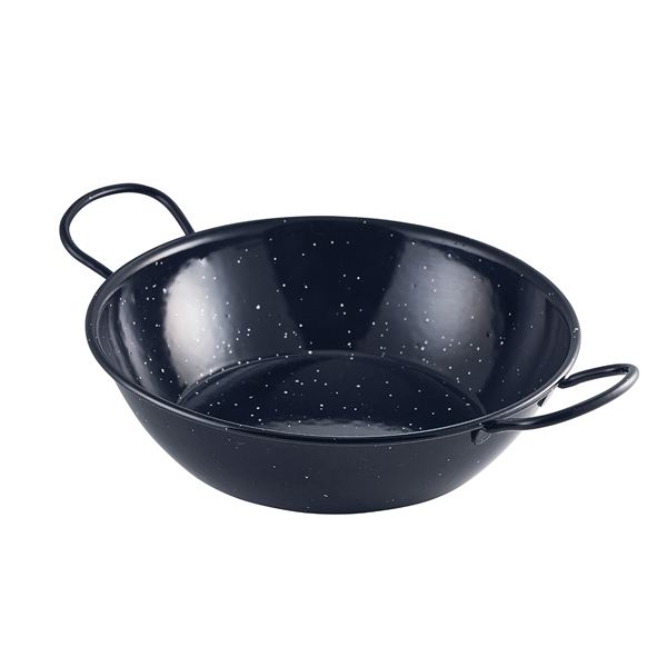 Black Enamel Dish 26cm (doos 6 stuks)