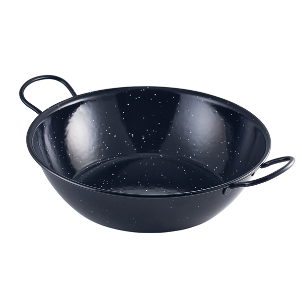 Black Enamel Dish 30cm (doos 6 stuks)