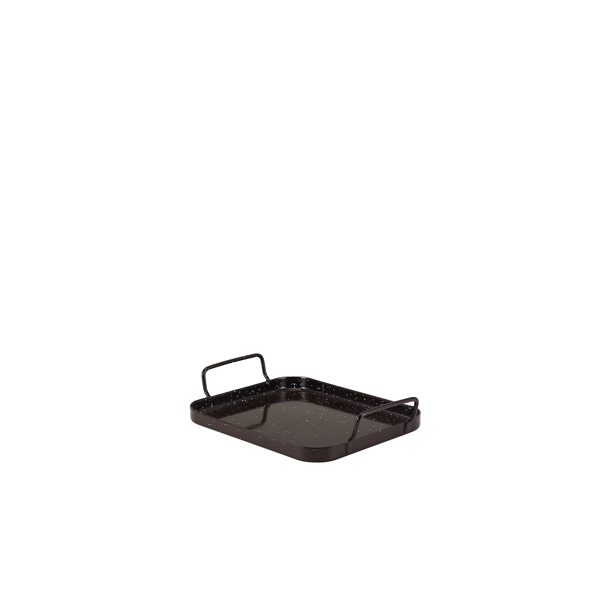 Black Enamel Tray 21 x 17cm (doos 6 stuks)