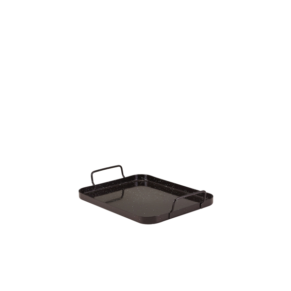 Black Enamel Tray 25 x 20cm (doos 6 stuks)