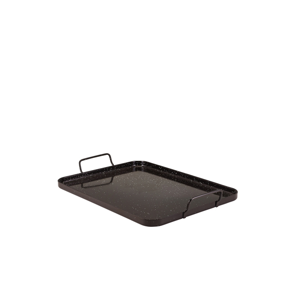 Black Enamel Tray 34 x 25cm (doos 6 stuks)