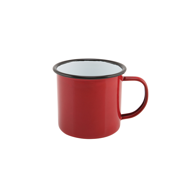 Enamel Mug Red 36cl/ 12.5oz (doos 12 stuks)