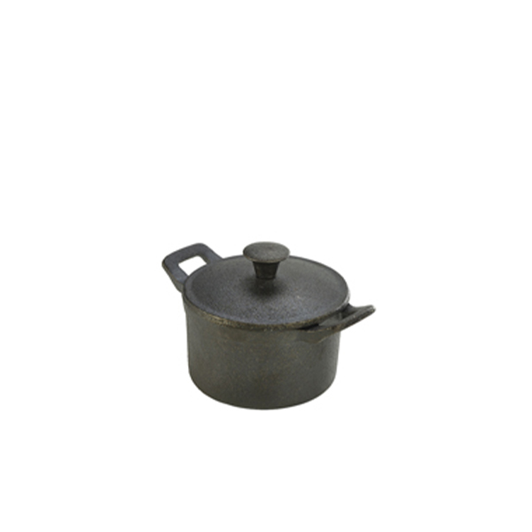 Mini Cast Iron Casserole Dish 10 x 6cm (doos 6 stuks)