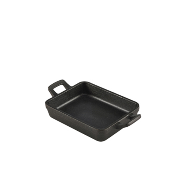 Mini Cast Iron Rectangular Dish 14x11x3cm (doos 6 stuks)