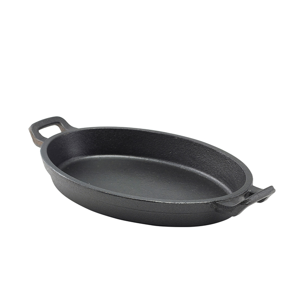 Cast Iron Oval Eared Dish 24 x 17.3 x 3.4cm (doos 6 stuks)