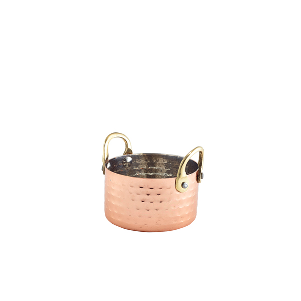 Mini Hammered Copper Casserole Dish 9.2 x 5cm (doos 12 stuks)