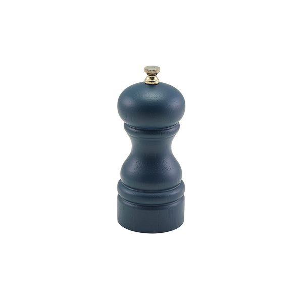 Blue Wooden Salt/ Pepper Grinder 13cm (doos 6 stuks)