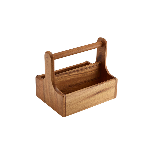 Medium Dark Wood Table Caddy