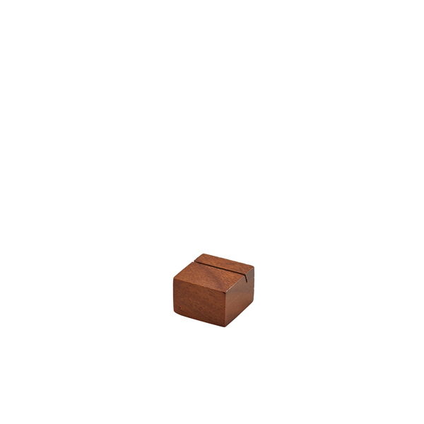 Acacia Wood Sign Holder 3 x 3 x 2cm (doos 12 stuks)
